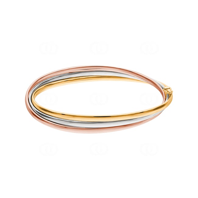 Armreif oval 750/18 K Tricolor verschweisst 48x58mm - 308.1