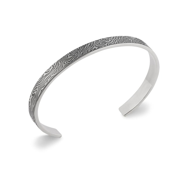 Bracelet Jonc Quantum Argent 925 orné Ø 62mm - AR-821778-925