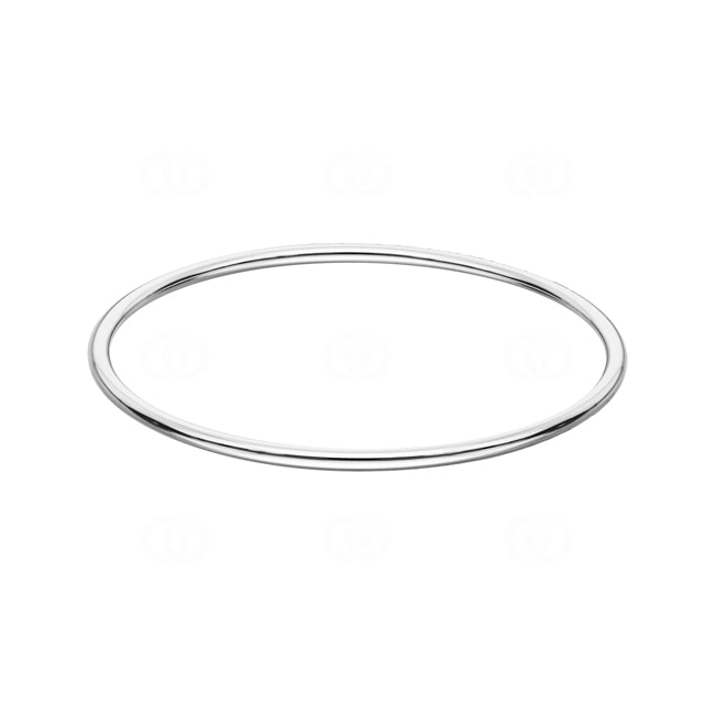 Round Bangle 925 Silver rhodium-plated 2.5mm - 303103
