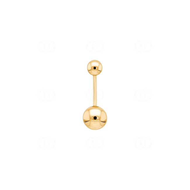 Navel Piercing 375/9 K Yellow Gold Sphere - 9K8531