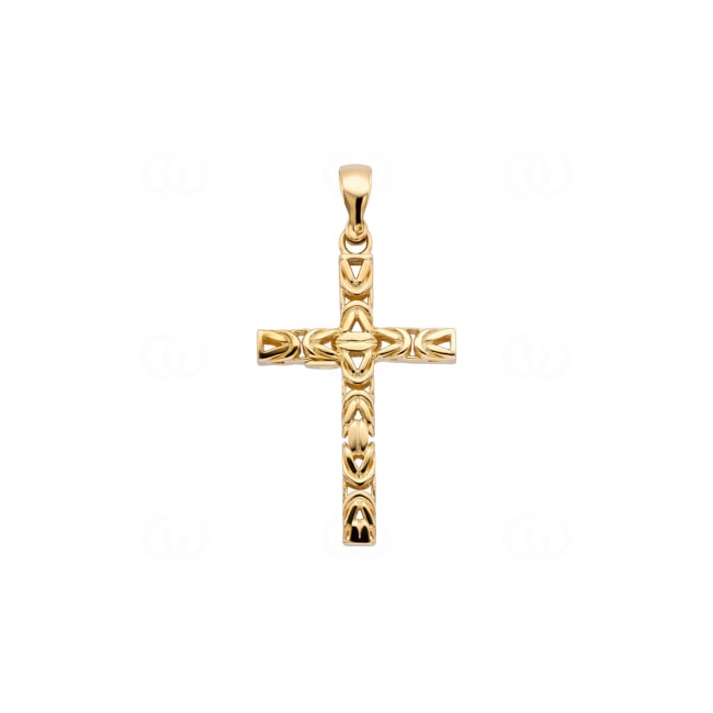 Pendentif croix Bizantina or jaune 750/18 ct - AKR1061