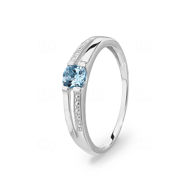Blautopas Ring 375/9 K Weissgold - 194104.T1