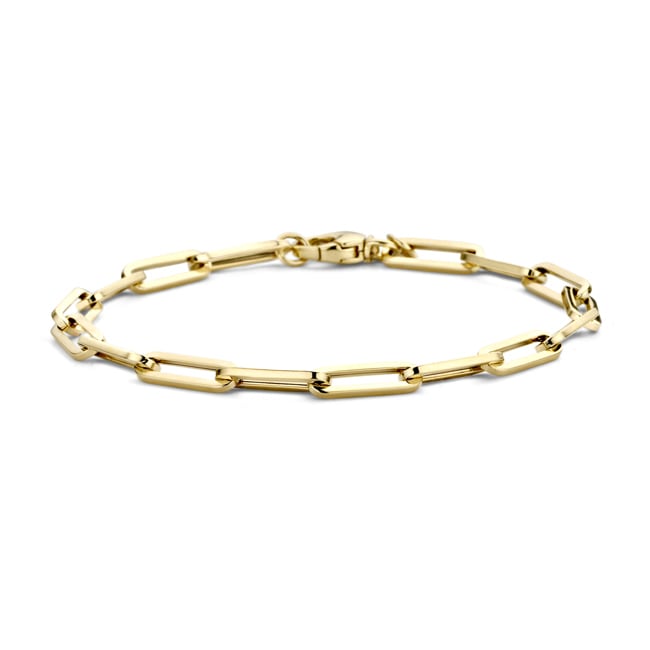 Blush 14ct Gold Paperclip Link Chain Bracelet - 2171YGO