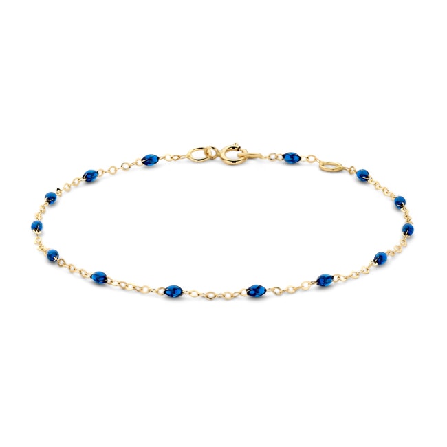 Blush 14ct Gold Blue Resin Stone Bracelet - 2264YRB