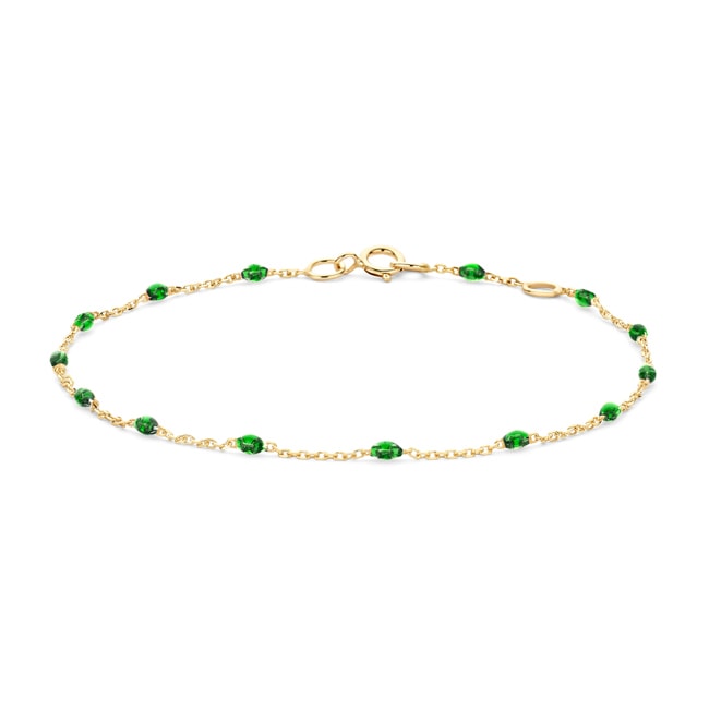 Blush 14ct Gold Green Resin Stone Bracelet - 2226YRG