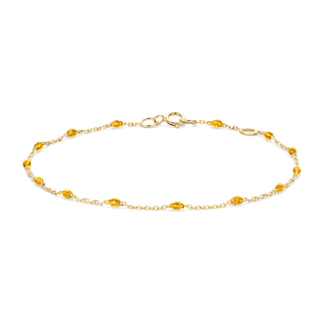 Blush 14ct Gold Caramel Resin Stone Bracelet - 2226YRC
