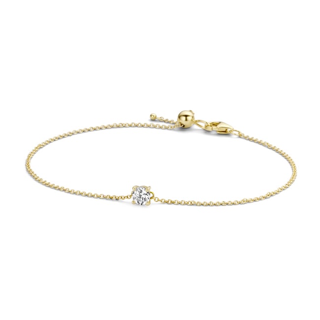 Blush 14ct Gold Zirconia Solitaire Bracelet - 2166YZI