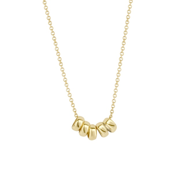 Blush 14ct Gold Five Ring Pendant Necklace - 3087YGO