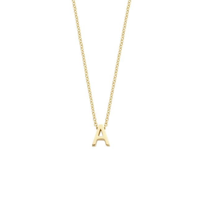 Blush Collier 14k Gelbgold mit Buchstaben-Anhänger A - 3155YGO_A