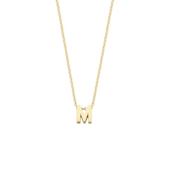 Blush Collier 14k Gelbgold mit Buchstaben-Anhänger M - 3155YGO_M