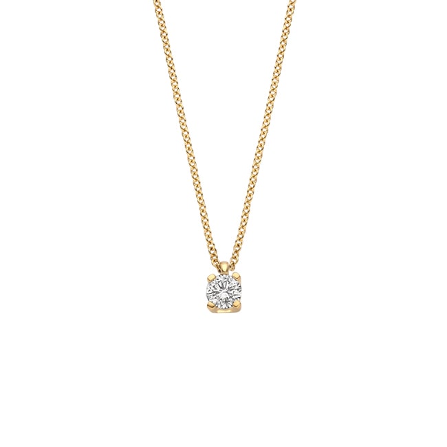 Blush 14ct Gold 0.15ct Lab Diamond Solitaire Necklace - LG3014Y