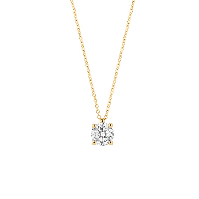 Blush 14ct Yellow Gold Lab Diamond 0.45ct Solitaire Pendant Necklace - LG3003Y