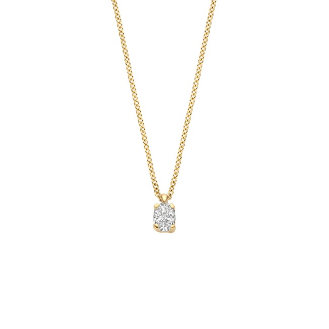 Blush Collier 14k Gelbgold mit ovalem Labordiamant 0.22ct - LG3015Y