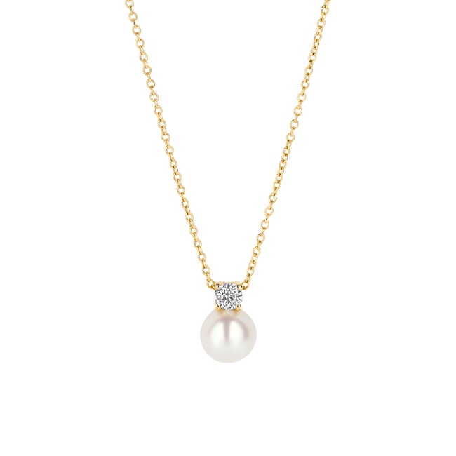 Blush Collier 14k Gelbgold mit Perle und Zirkonia - 3163YPW