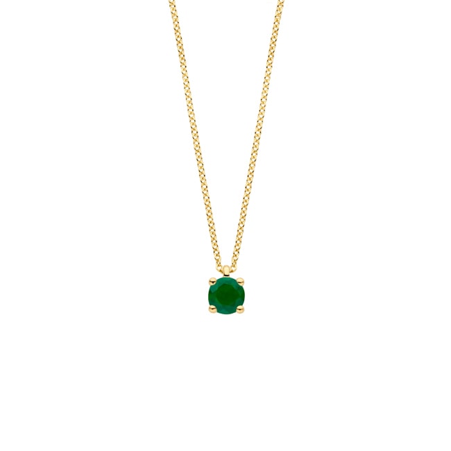 Blush Collier 14k Gelbgold mit Smaragd - 3200YEM