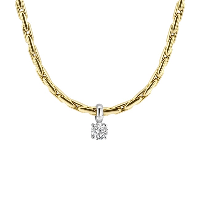 Blush Collier chaîne fantaisie avec pendentif en or bicolore 14 carats - 3053BZI