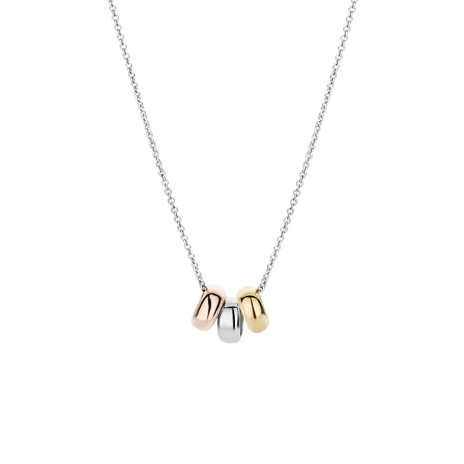 Blush Collier avec anneaux en trois couleurs d’or 14 carats - 3055WYR
