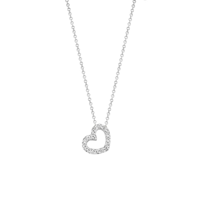 Blush 14ct White Gold Heart Zirconia Pendant Necklace - 3072WZI
