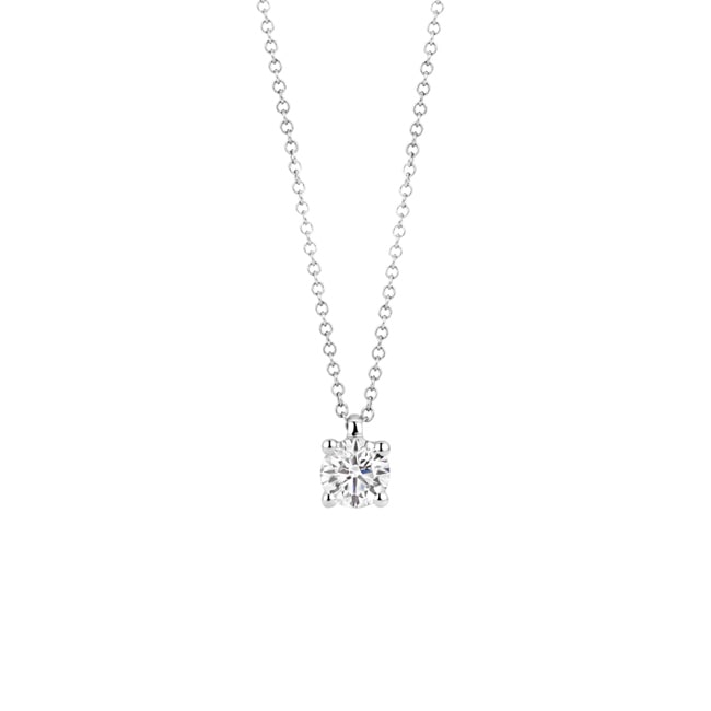 Blush 14ct White Gold Lab Diamond 0.30ct Solitaire Pendant Necklace - LG3002W