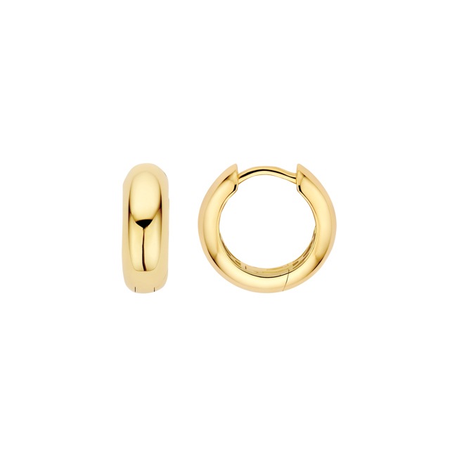 Blush 14ct Gold Charm Hoop Earrings 13.0mm  - 7388YGO