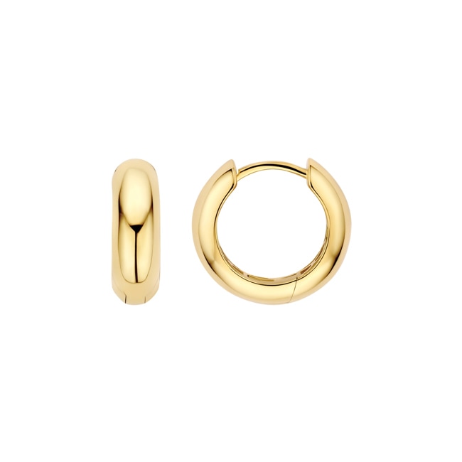 Blush 14ct Gold Charm Hoop Earrings 14.5mm - 7389YGO