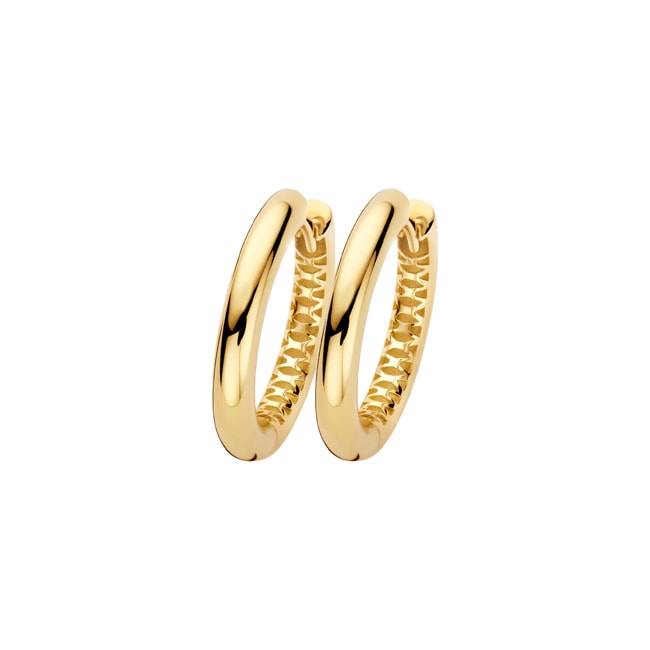 Blush 14ct Gold Charm Hoop Earrings 19.5mm - LG7022Y