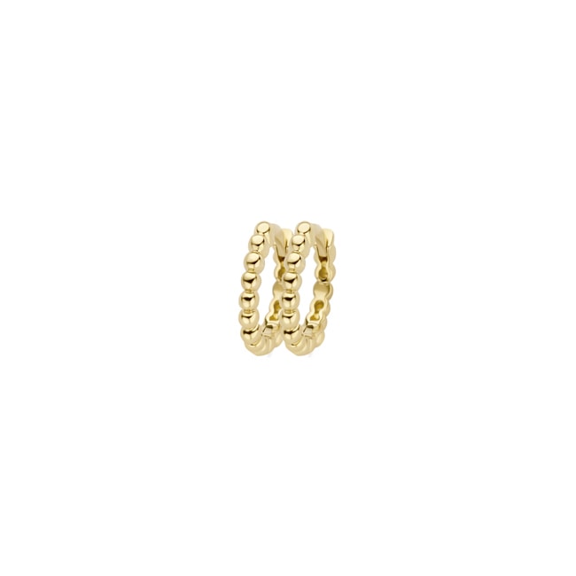 Blush 14ct Gold Beaded Huggie Earrings - 7263YGO