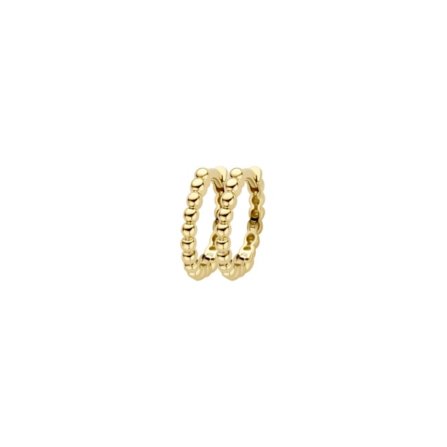 Blush 14ct Gold Beaded Huggie Earrings - 7264YGO
