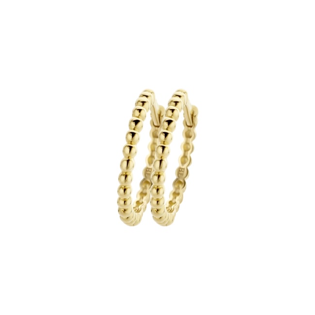 Blush 14ct Gold Beaded Hoop Earrings - 7291YGO