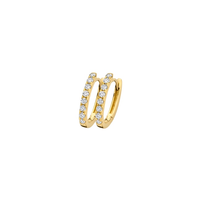 Blush 14ct Yellow Gold 0.24ct Lab Diamond Oval Hoop Earrings - LG7006Y