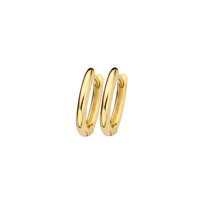 Blush 14ct Gold Oval Hoop Earrings - 7218YGO