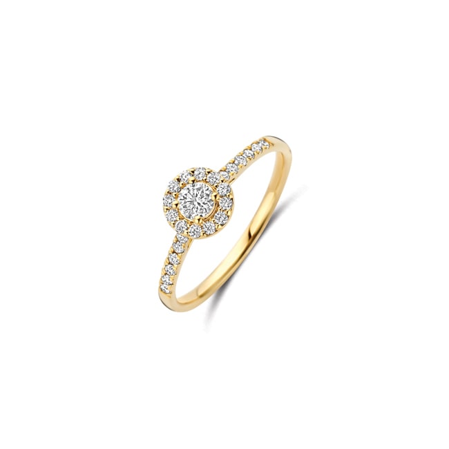 Blush Halo Ring 14k Gelbgold mit Labordiamanten 0.43ct - LG1058Y