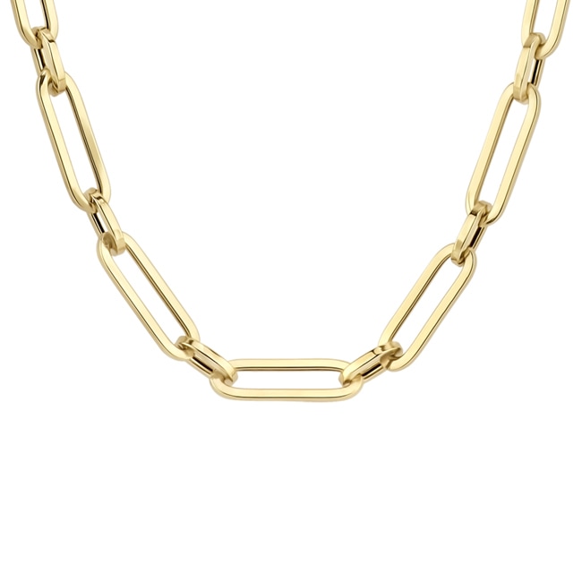 Blush 14ct Gold Mixed Length Paperclip Chain Necklace 45cm - 3129YGO