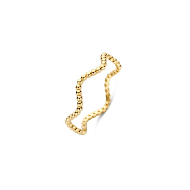 Blush Kugelring 14k Gelbgold im Wellendesign - 1262YGO