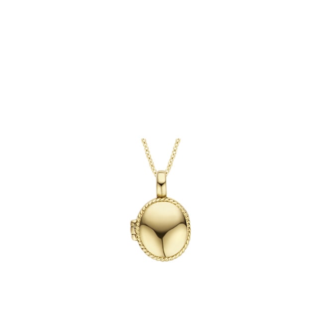 Blush 14ct Gold Oval Locket 13mm - 6087YGO