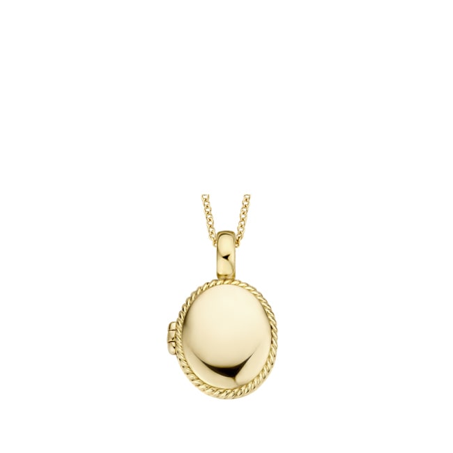 Blush 14ct Gold Oval Locket 17mm - 6081YGO