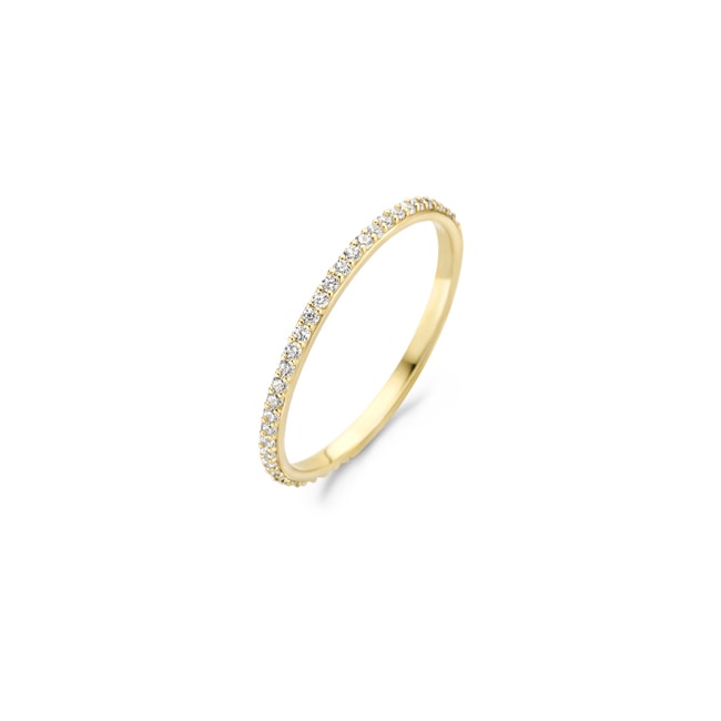 Blush Bague pavée de zircones en or jaune 14 carats - 1201YZI