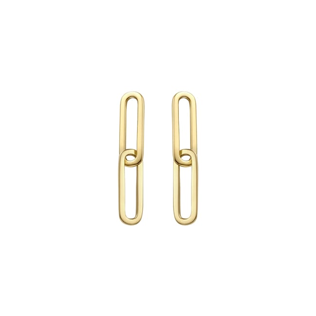 Blush 14ct Gold Duo Link Drop Earrings - 7262YGO
