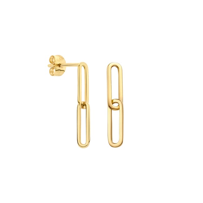 Blush Ohrhänger 14k Gelbgold mit 2 Kettengliedern - 7262YGO