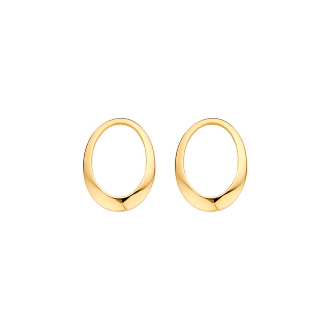 Blush Charms d’oreilles boucle lisse en or jaune 14 carats - 9050YGO