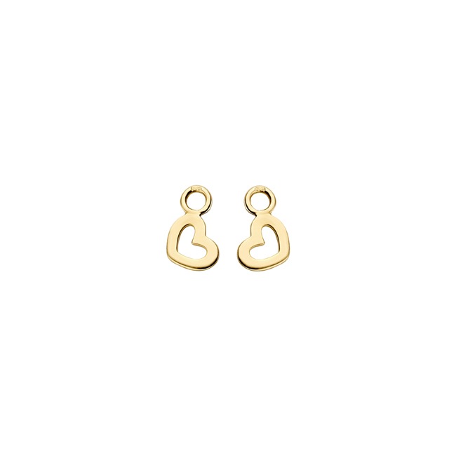 Blush 14ct Gold Heart Earring Charms - 9057YGO