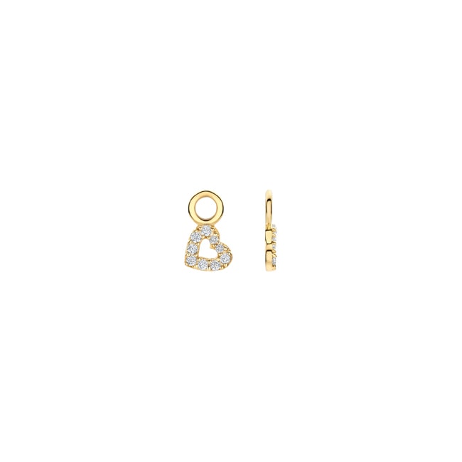 Blush Ohrring-Anhänger 14k Gelbgold Herz mit Zirkonia - 9098YZI