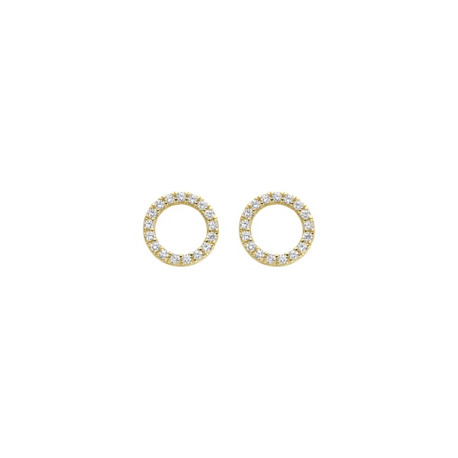 Blush 14ct Gold Zirconia Halo Earring Charms - 9066YZI