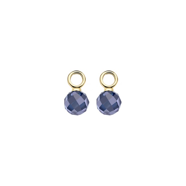 Blush 14ct Gold Blue Zirconia Earring Charms - 9046YDB