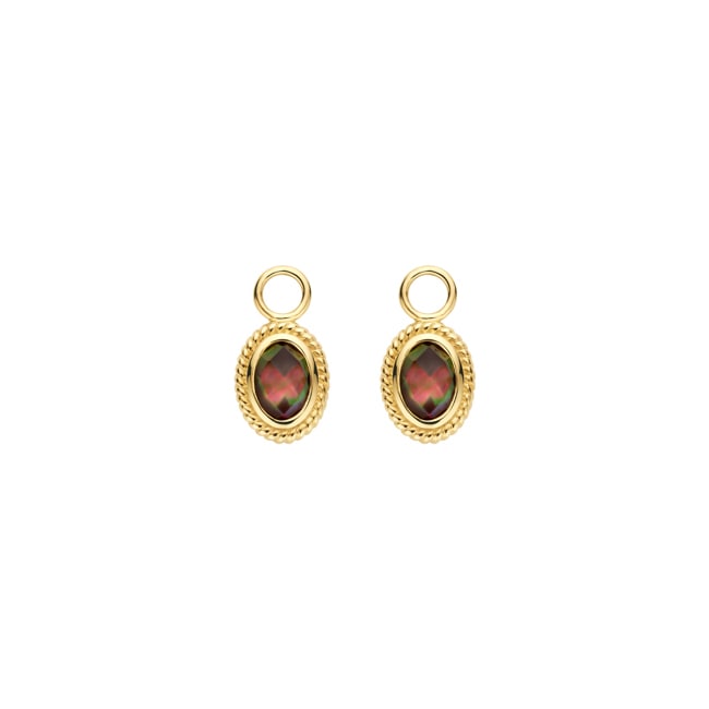 Blush 14ct Gold Mother Of Pearl Iridescent Shell Earring Charm - 9091YBQ