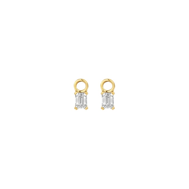 Blush 14ct Gold 0.40ct Lab Diamond Rectangle Solitaire Earring Charms - LG9007Y/S