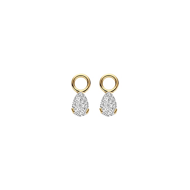 Blush Ohrring-Anhänger 14k Gelbgold mit Tropfen Labordiamanten 0.50ct - LG9004Y/S