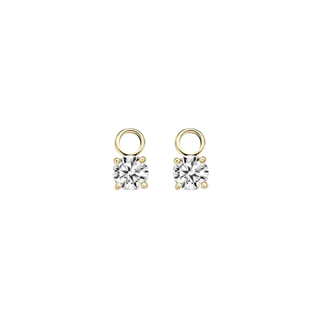 Blush Charms d’oreilles zircone 5 mm en or jaune 14 carats - 9045YZI