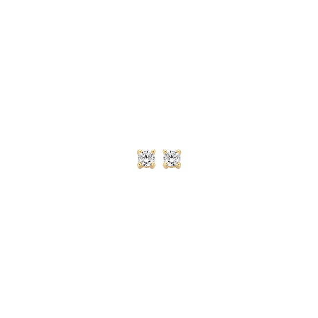 Blush 14ct Gold Zirconia Stud Earrings 2.5mm - 7211YZI