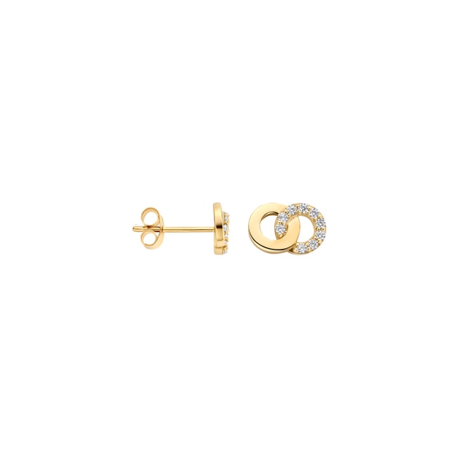 Blush Ohrstecker 14k Gelbgold Kreise mit Pavé-Zirkonia - 7397YZI